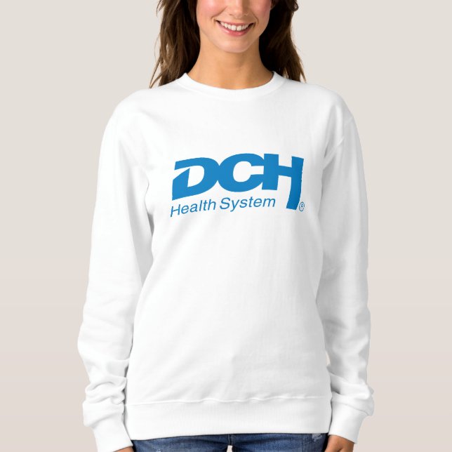 Sweatshirt Femme - Blanc - Sweater - Big DCH Blue Logo (Devant)