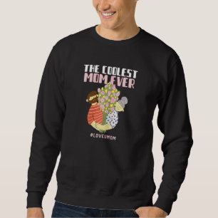 Sweatshirt Femme Coolest Maman Vie Mères Fête Mère