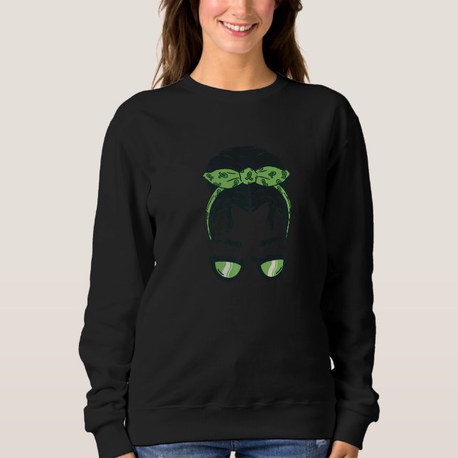 Sweatshirt Femme de ceinture en ruban vert (Devant)