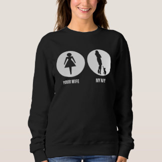 Sweatshirt Femme de fou de chat pour homme Votre femme Ma fem