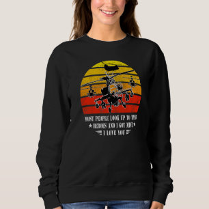 Sweatshirt Femme D'Hélicoptère La Plupart Des Gens Cherchent