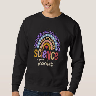 Sweatshirt Femme Enseignante en science Cute Boho Rainbow Leo