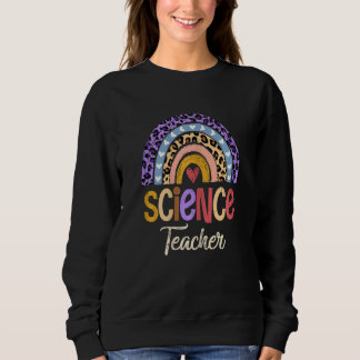 Sweatshirt Femme Enseignante en science Cute Boho Rainbow Leo