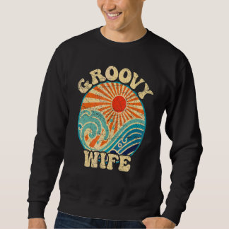 Sweatshirt Femme Groovy Nostalgie Esthétique Années 70 Rétro