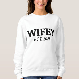 Sweatshirt Femme/Husby Épouse personnalisée, cadeau de fiance