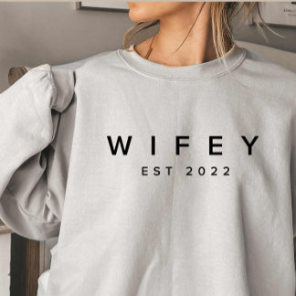 Sweatshirt Femme/Husby Épouse personnalisée, cadeau de fiance