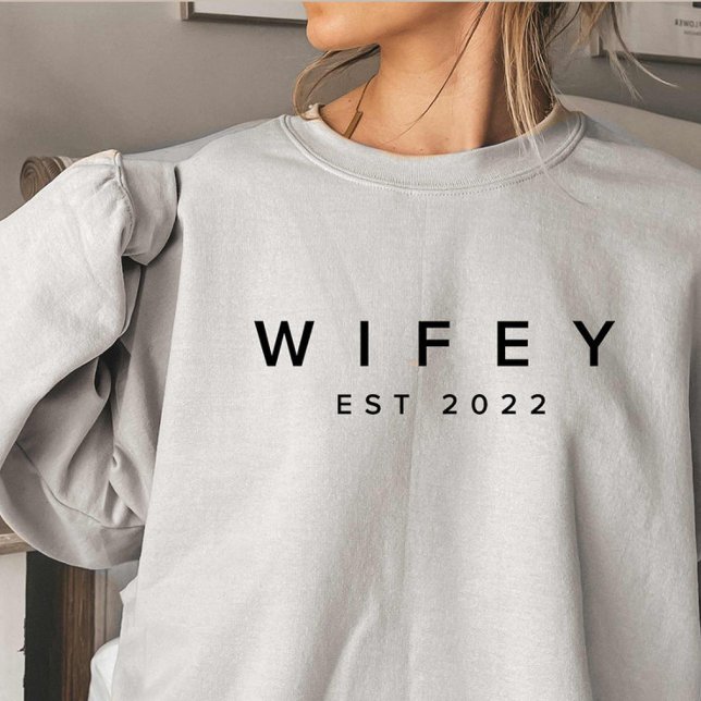 Sweatshirt Femme/Husby Épouse personnalisée, cadeau de fiance (Créateur téléchargé)