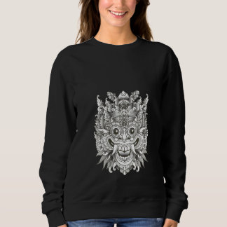 Sweatshirt Femme Indonésienne Barong Shirt Bali Masque Shirt 