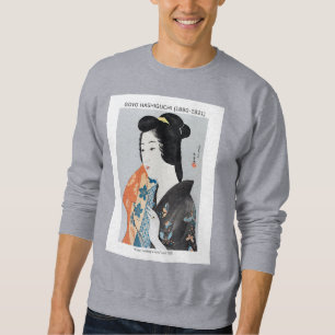 Sweatshirt Femme japonaise tenant sa serviette - Goyō Hashigu