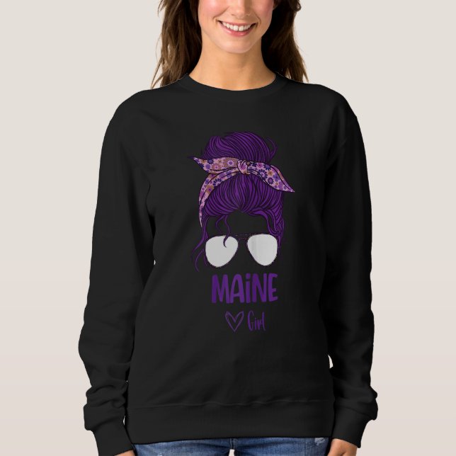 Sweatshirt Femme Maine Girl (Devant)