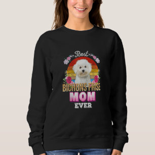 Sweatshirt Femme Meilleur Chien Maman Ever Bichons Frise Flor