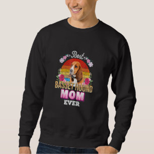 Sweatshirt Femme Meilleur Chien Maman Jamais Basset Hound Flo