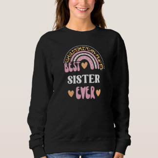 Sweatshirt Femme Meilleure Soeur Jamais Cool Retro Leopard Ar