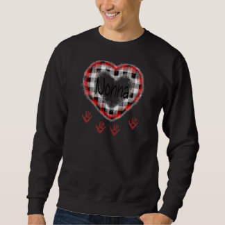 Sweatshirt Femme Personnalisée Coeur Nonna Avec Petite Main
