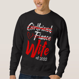 Sweatshirt Femme Petite amie Fiancée Épouse Fiançailles Maria