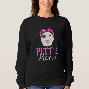 Sweatshirt Femme Pittie Mama Rouge Nez Américain Pitbulle Ter