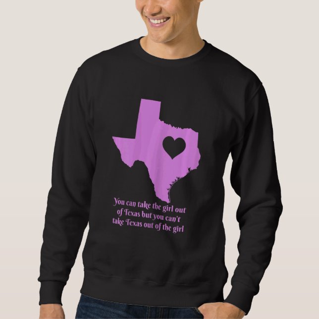 Sweatshirt Femme Texas Pride Girl State Map Heart Pride Cu (Devant)