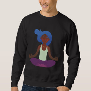 Sweatshirt Femme Yoga Lotus Poste Vector