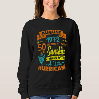 Sweatshirt Femmes Août 1972 50 Ans Soleil Mélange Avec