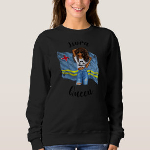 Sweatshirt Femmes Aruba Libra Queen Afro Hair Africain Aruba