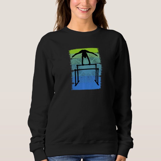 Sweatshirt Femmes Bars Parallèles Retro Gymnastique Filles Mo (Devant)