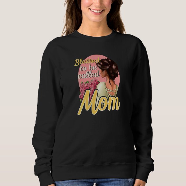 Sweatshirt Femmes bénies d'être appelées maman mère maman mèr (Devant)
