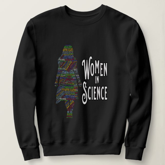 Sweatshirt Femmes En Science Femme Silhouette Word Remplissag (Design devant)