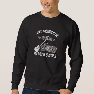 Sweatshirt Femmes J'Aime Les Motos Et Les Guitares Et Peut-Êt