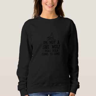 Sweatshirt Femmes Je ne suis pas une femme Wolf Pero Mira Com