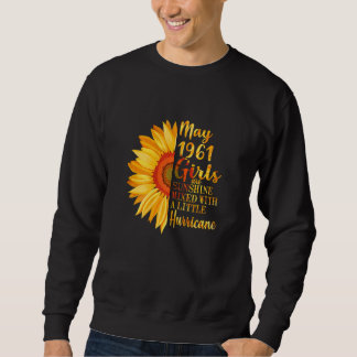 Sweatshirt Femmes Mai Filles 1961 61e anniversaire 61 ans