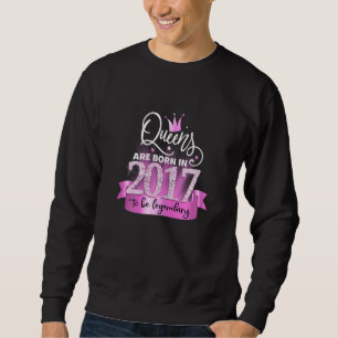 Sweatshirt Femmes Nées En 2017 I Élégante Rose Noir Soirée