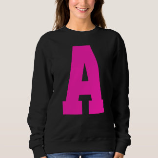 Sweatshirt Femmes noires et roses chaudes Monogrammes personn