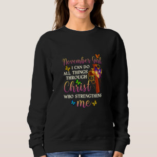Sweatshirt Femmes Novembre Fille Heureux Anniversaire À Moi C