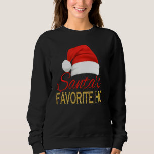 Sweatshirt Femmes Père Noël Favoris Ho Funny Père Noël Casque