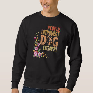 Sweatshirt Femmes Personnes Introverti Chien Extraverti, Drôl