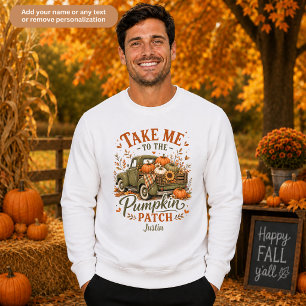 Sweatshirt Ferme Cueillette de Citrouilles Famille Tenue Asso