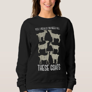 Sweatshirt Ferme de chèvres Animaux Fermier Chèvre