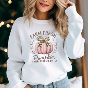 Sweatshirt Ferme Fresh Hand Picted Citrouille Automne automne