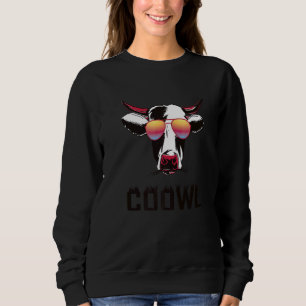 Sweatshirt Fermier Vache Cool Chouette Dames Hommes Enfants