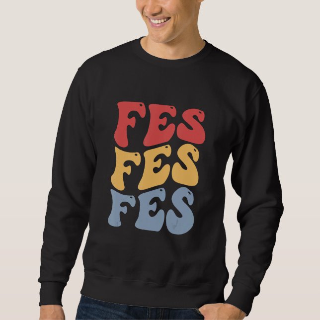 Sweatshirt Fes Ville Groovy Rétro (Devant)