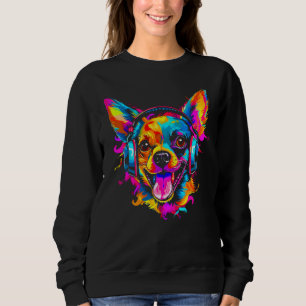 Sweatshirt Festival de DJ de chien Chihuahua
