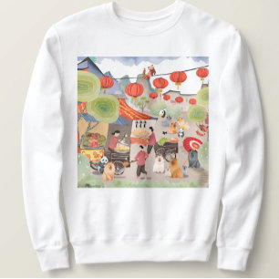Sweatshirt FESTIVE LIGHTS Chow chien panda lanterne festival