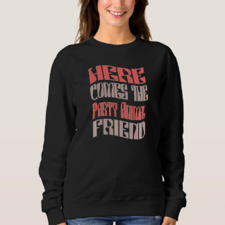 Sweatshirt Fête Animale Rétro de Filles Correspondant Enterre