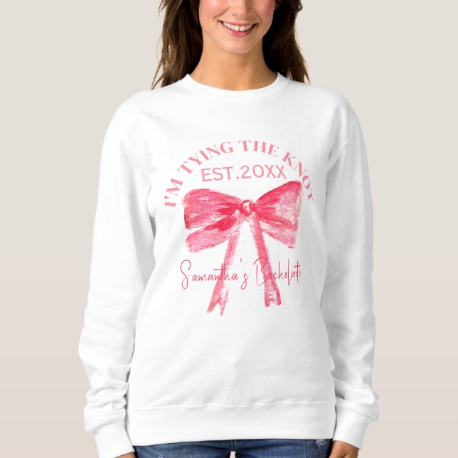 Sweatshirt Fête de Bachelorette Arc-en-ciel Rose Coquette  (Devant)
