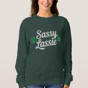 Sweatshirt Fête de la Saint-Patrick Sassy Lassie Drôle d'Irla
