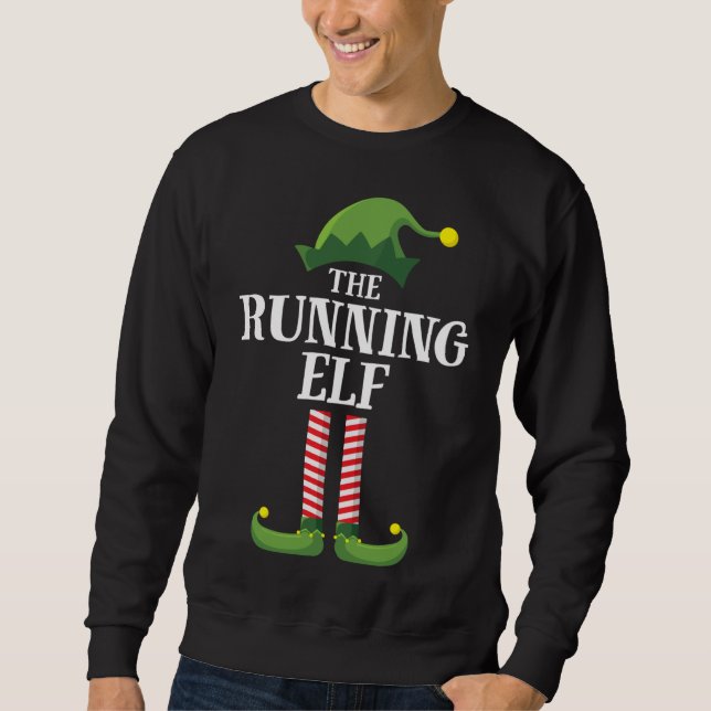 Sweatshirt Fête de Noël de la famille Elf Correspondant (Devant)
