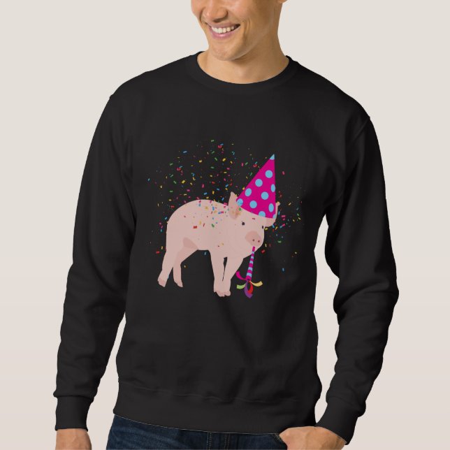 Sweatshirt Fête de porc - Animaux ayant une fête (Devant)