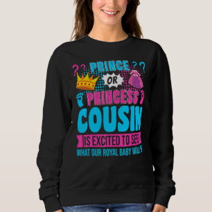 Sweatshirt Fête de révélation du sexe du bébé cousin prince o