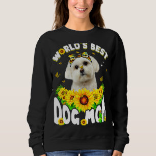 Sweatshirt Fête des mères du meilleur chien maltais du monde