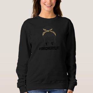Sweatshirt Fête des mères tir à l'arc Maman Vie Messy Bun Hai